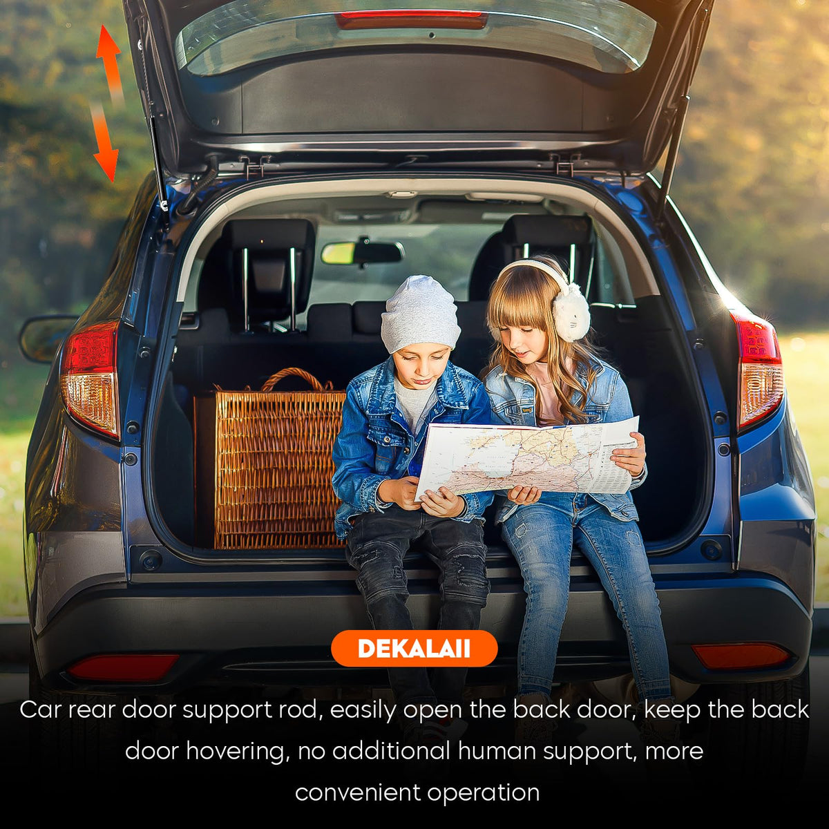Dekalaii in truck bed lifestyle shot showing safer tailgate use