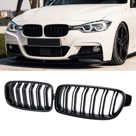 DEKEWEI front view of gloss black F30 grille highlighting refreshed appearance
