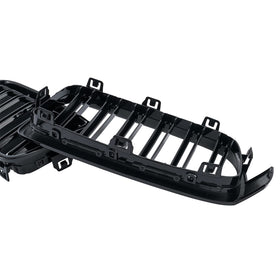 DEKEWEI side profile of grille fitted into BMW bumper for exact fitment