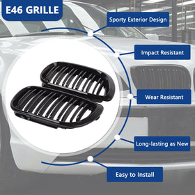 DEKEWEI side profile installed on E46 showing improved front look