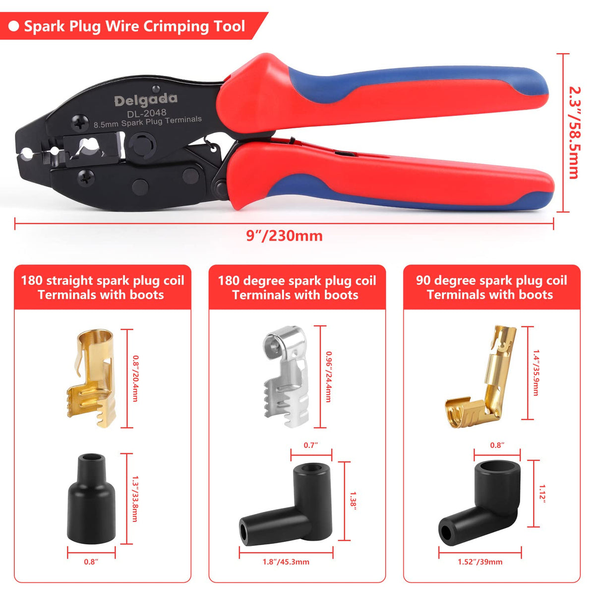 Delgada terminals array of 90° 180° and straight boots offers correct fit and protection