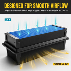 Delorin P621725 installed in airbox demonstrating correct fit and proper engine protection
