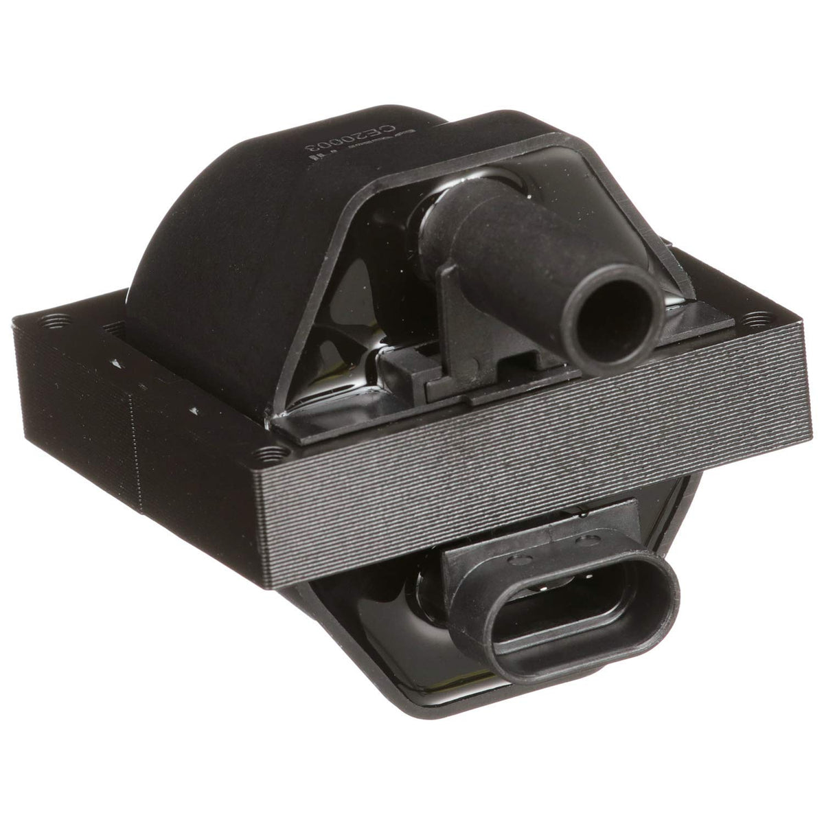 Delphi CE20003 front view showing housing and mounting bracket for reliable fit