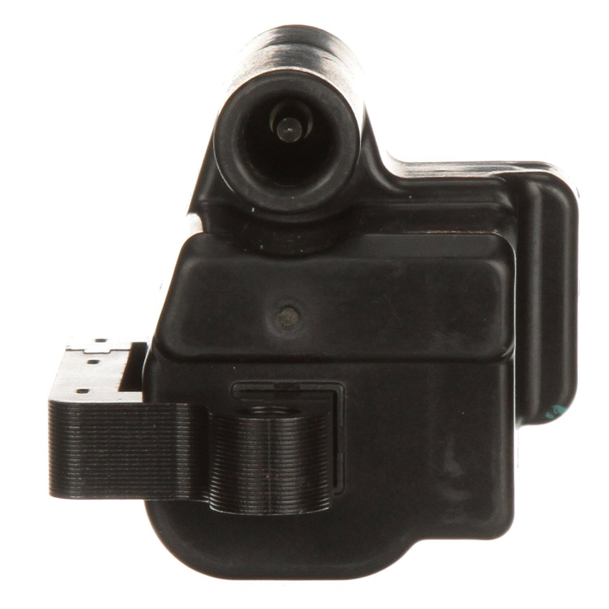 Delphi coil connector close-up showing terminals for easy plug-in installation benefit