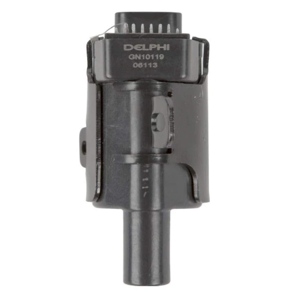 Delphi ignition coil side profile illustrating durable housing for long lifespan