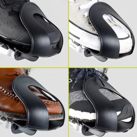 Delta clip beside shoe showing scale and fit for comfort