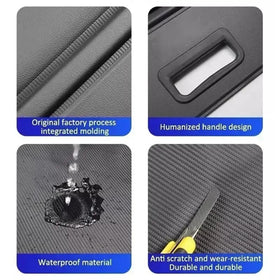 Deluden cover shielding luggage in trunk for organized secure cargo