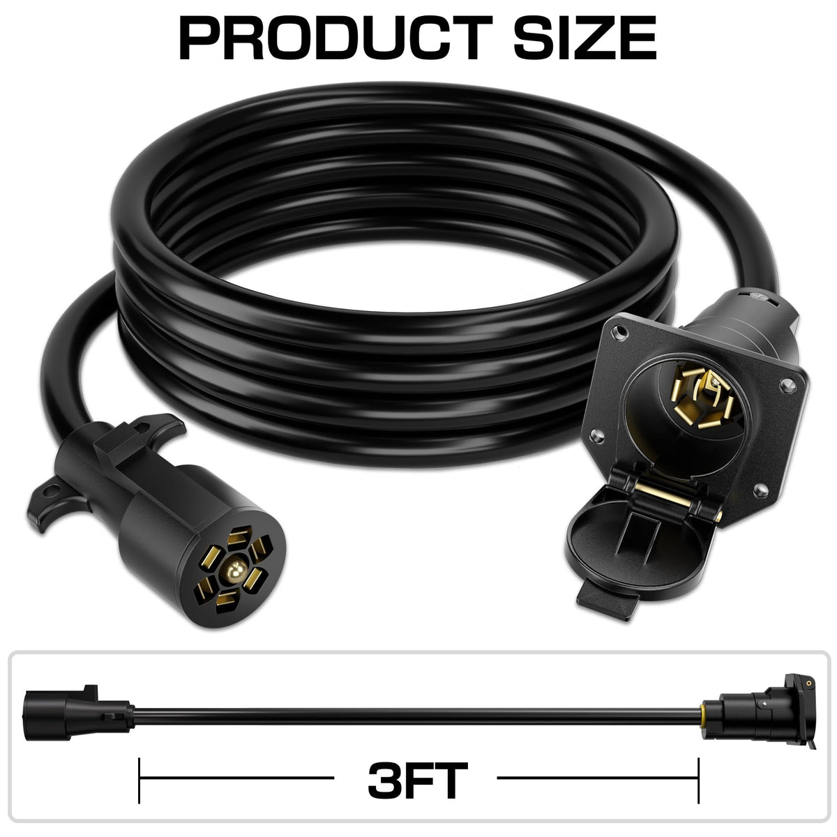 Deluwire closeup double-prong terminals for improved contact reliability