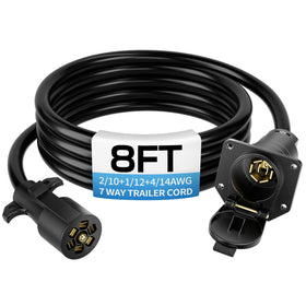 Deluwire front plug showing 7-pin connector and secure fit for reliable towing