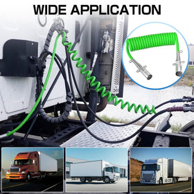 Deluwire installed between truck and trailer showing dependable lighting