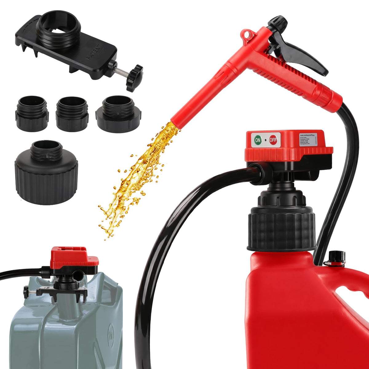 DEMAKIMI front view of cordless pump showing compact design and quick-start benefit