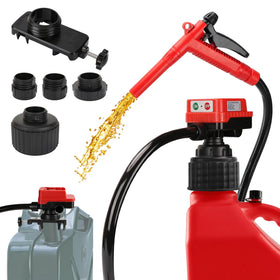 DEMAKIMI front view of cordless pump showing compact design and quick-start benefit