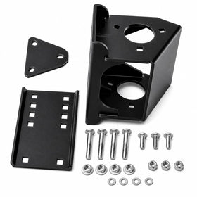 Demimy front view of relocation bracket showing fit and finish benefit