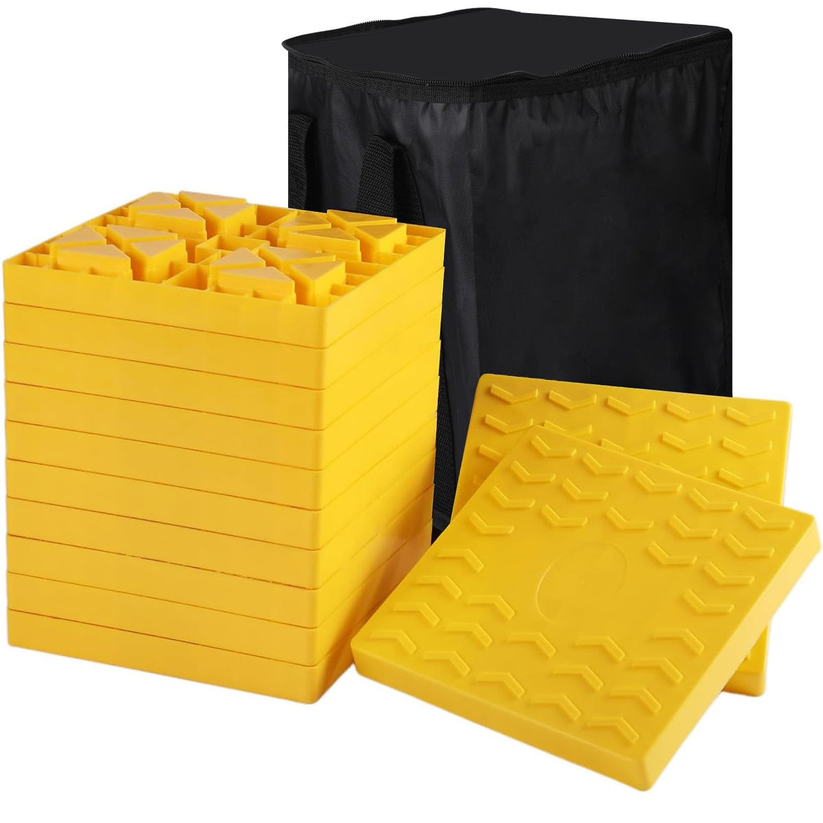 Demreal front packaging showing 12 yellow blocks and bag, easy storage benefit