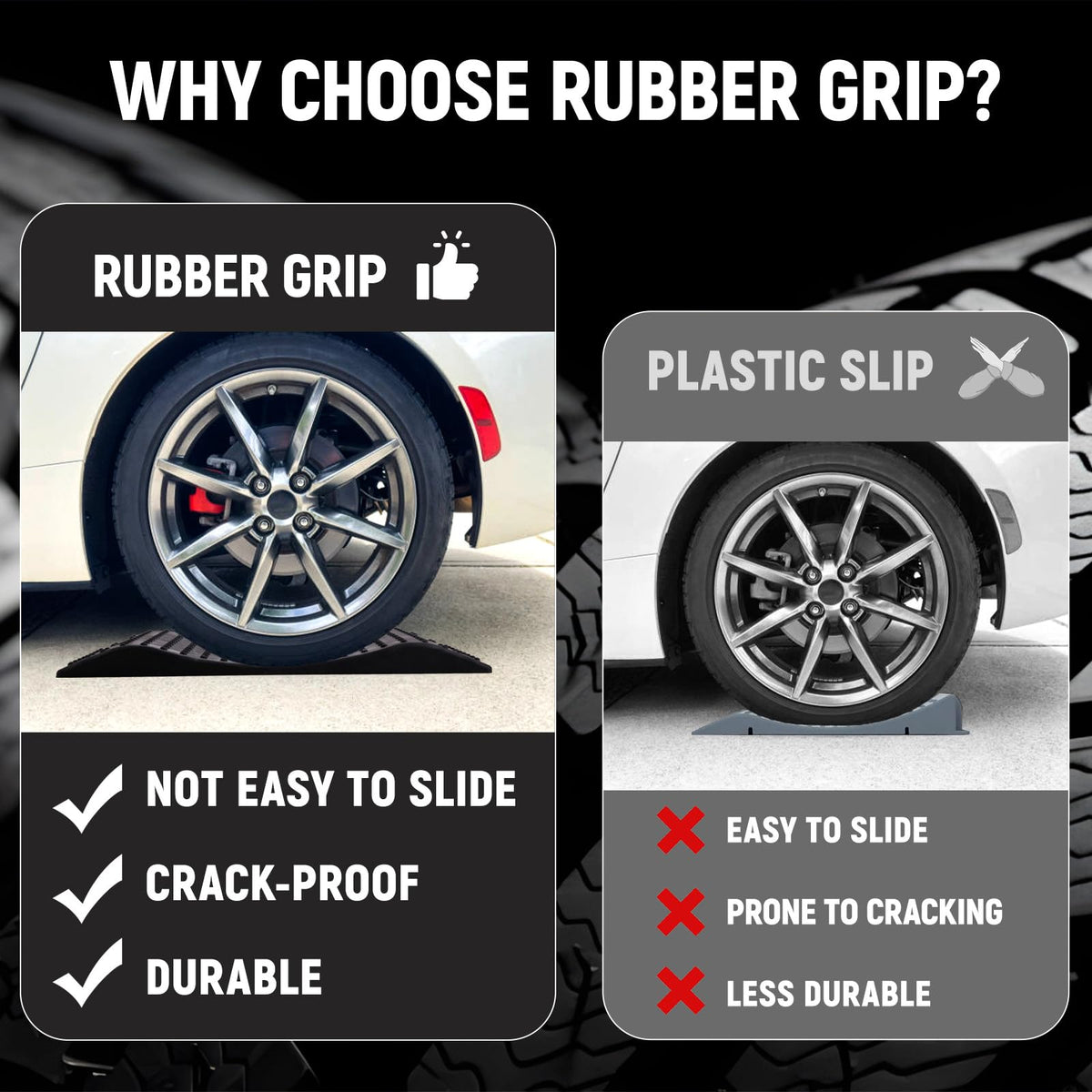 Demreal close-up of rubber texture offering superior grip and durability