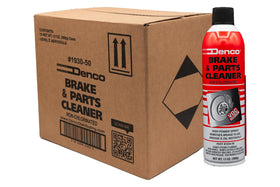 DENCO DISTRIBUTING inc. label close-up highlighting 50-state compliant, non-chlorinated formula