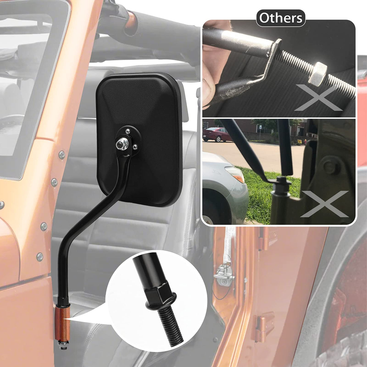 DenForste lock knob and omnidirectional joint showing easy adjustment and stable hold benefit