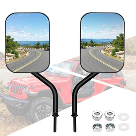 DenForste front view of two doors-off mirrors showing compact package and easy install benefit