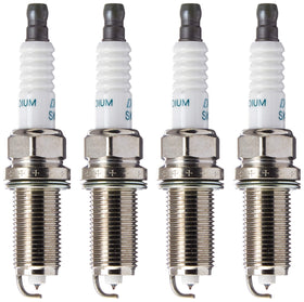 Denso 3417 front packaging showing four new spark plugs and retail box, ensuring genuine parts
