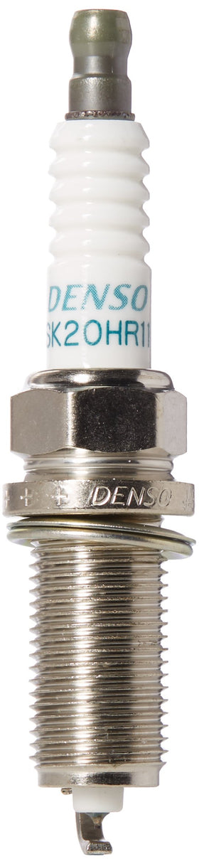 Denso 3421 front packaging showing four plugs and brand, ready to install benefit