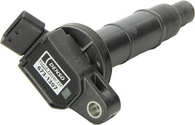 Denso coil electrical connector close-up showing secure OEM-style plug benefit