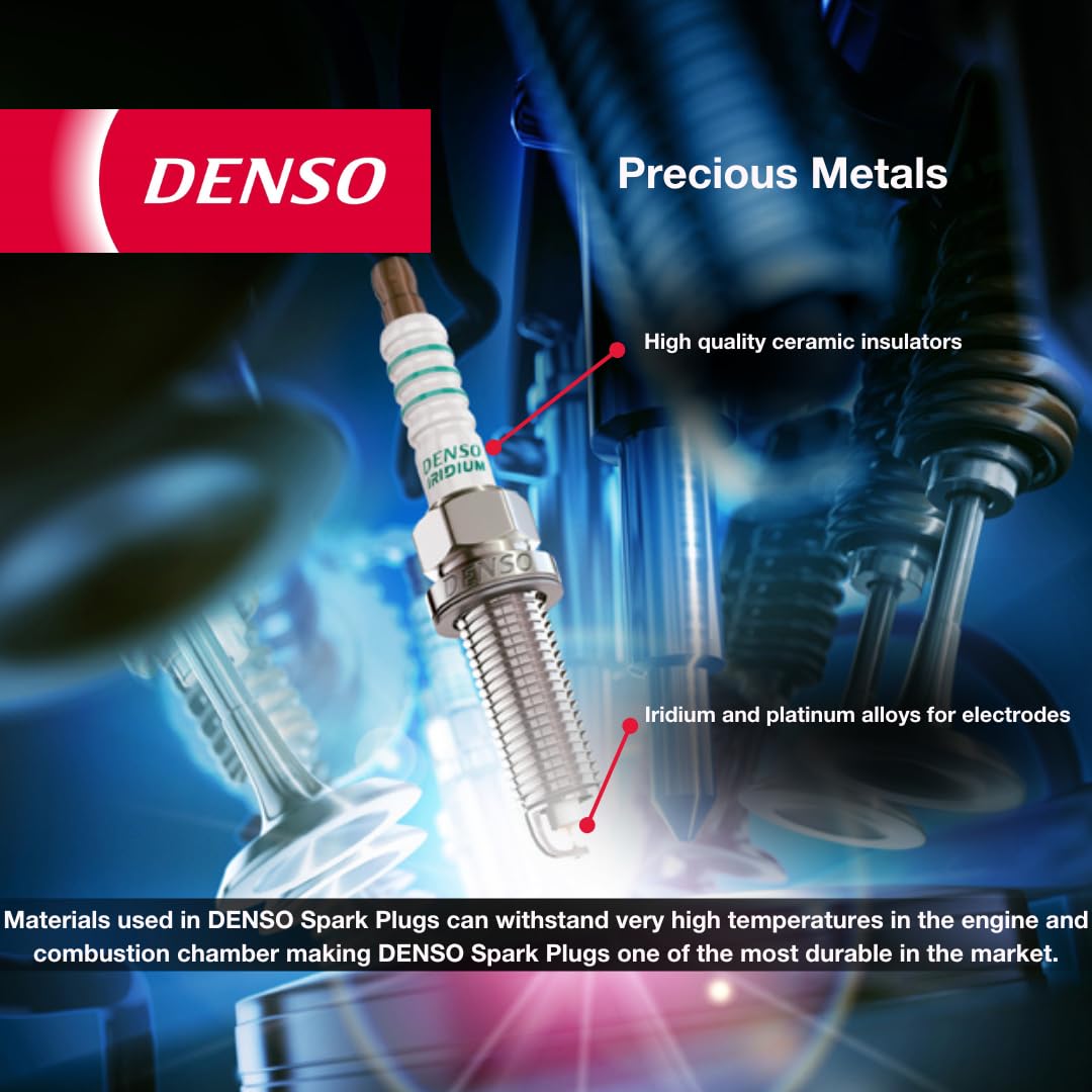 denso IKH16TT close-up of iridium center electrode highlighting precise spark focus benefit