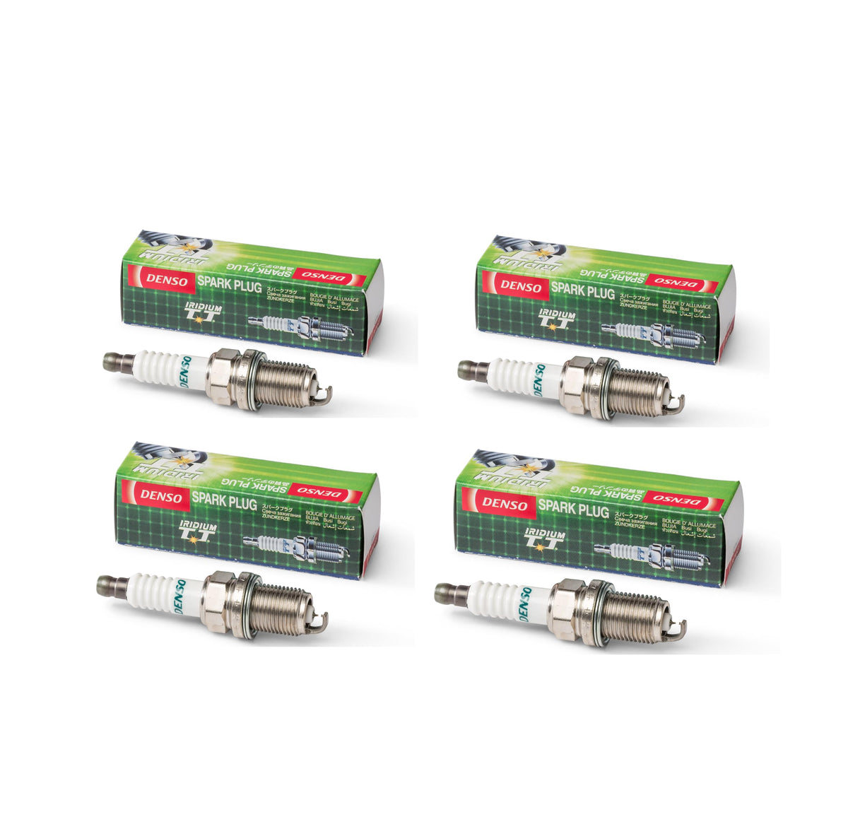 denso IKH16TT front packaging showing four plugs and product label for easy identification
