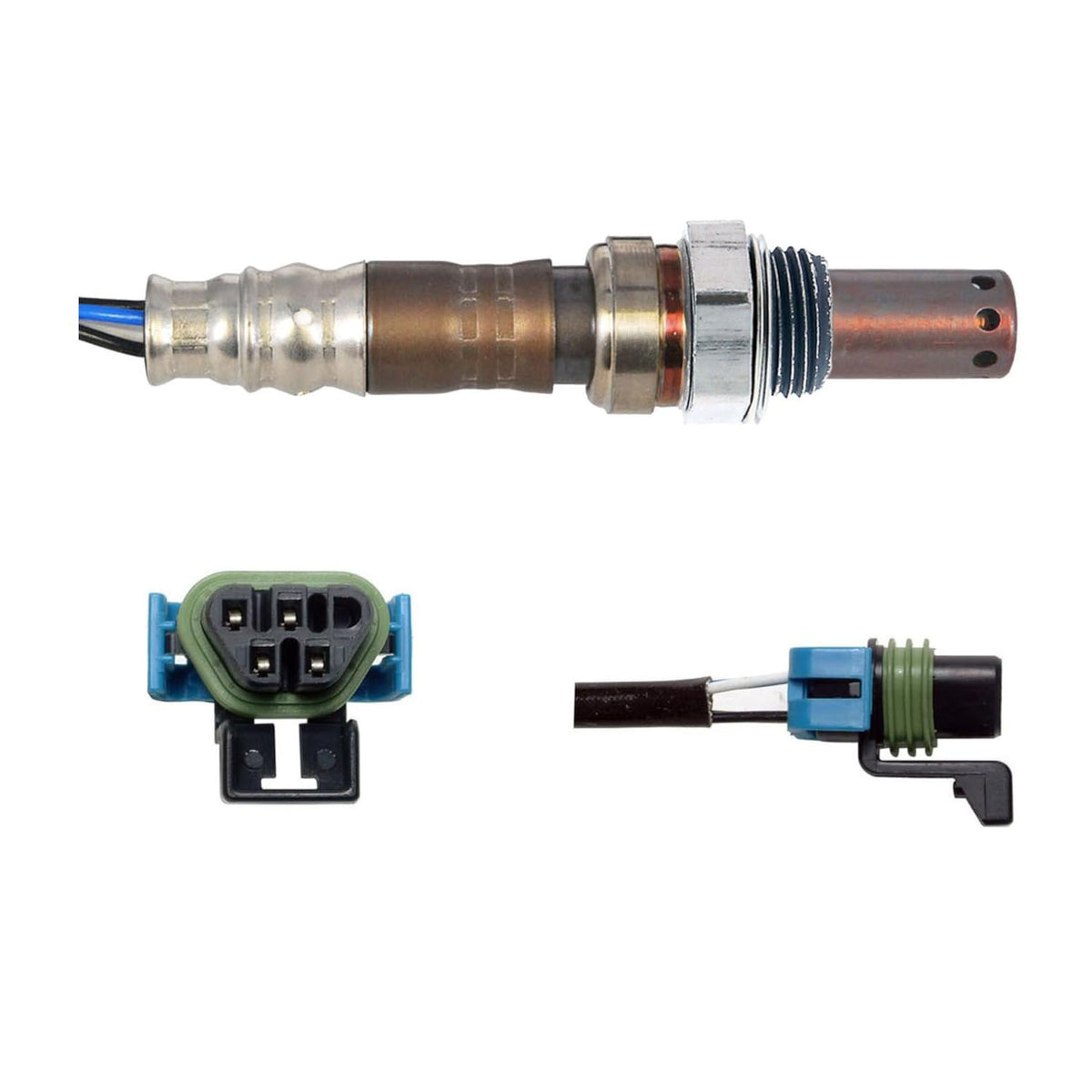 Denso O2 sensor installed in exhaust system illustrating direct-fit replacement