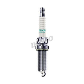 Denso side view of spark plug highlighting copper core and durable construction