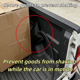 DENWAY tool in use retrieving cargo from a pickup bed safely