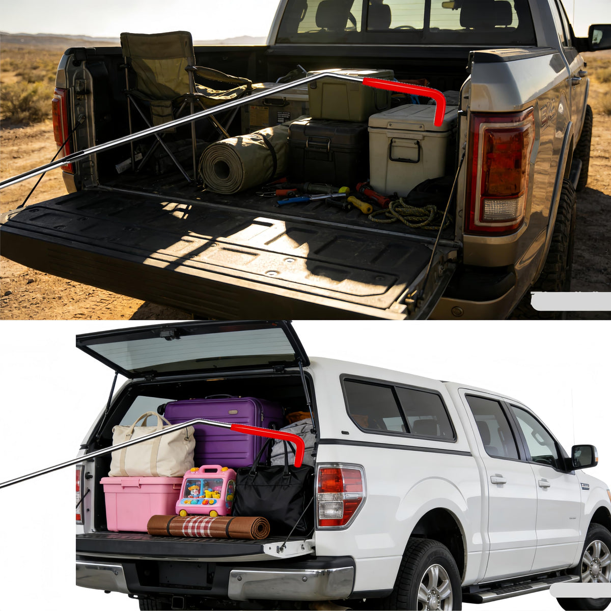 DENWAY collapsed tool stored compactly for easy vehicle storage