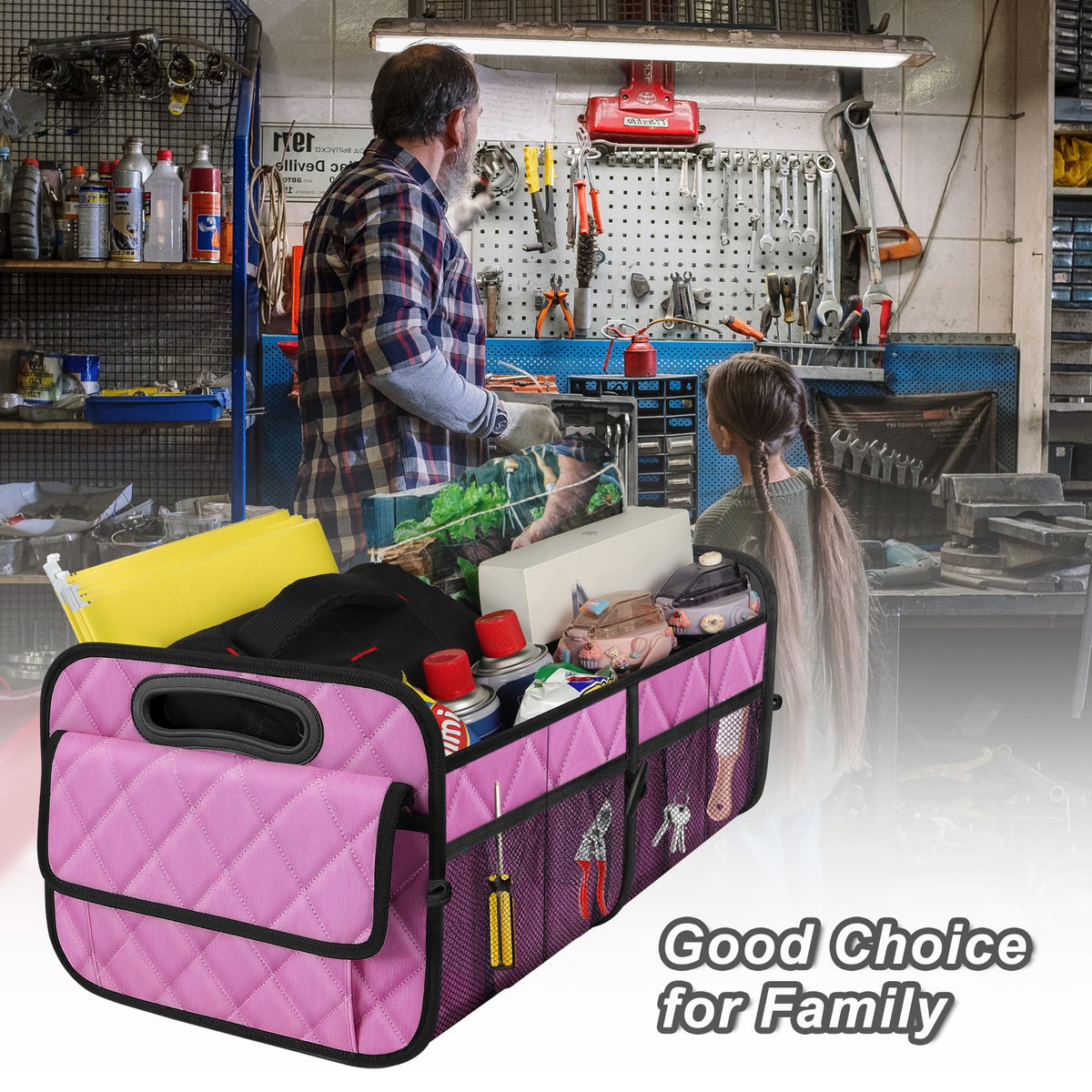 Deosk folded at home showing multifunctional storage and convenience benefit