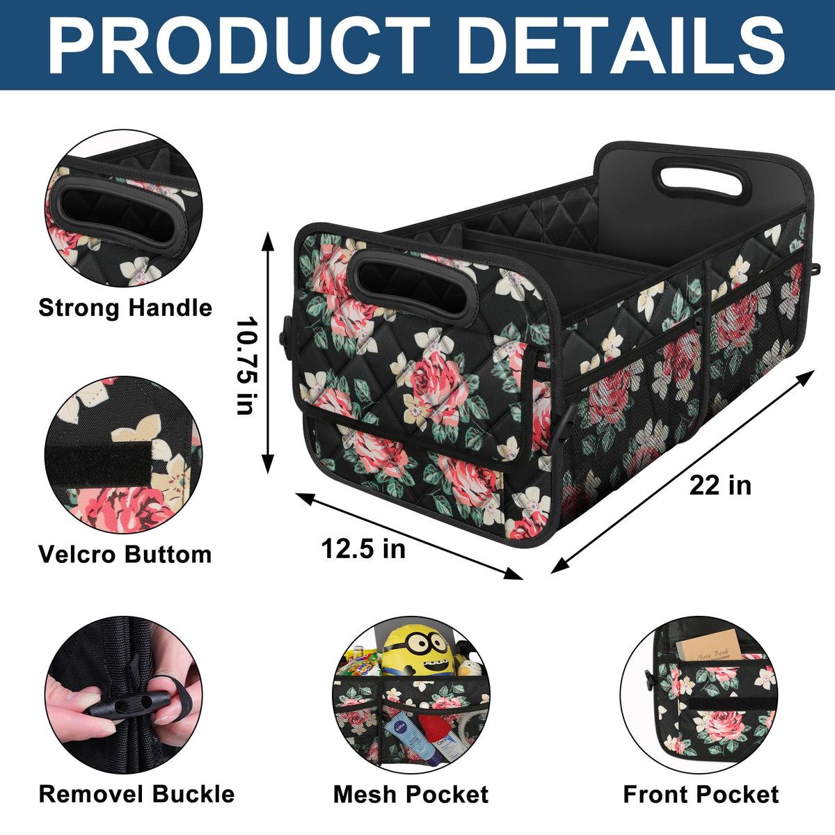 Deosk reinforced handle detail for secure carrying and heavy-load support