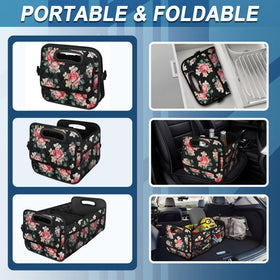Deosk inside a car trunk demonstrating organized cargo and easy access