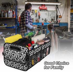 Deosk in SUV trunk installed demonstrates organized cargo benefit