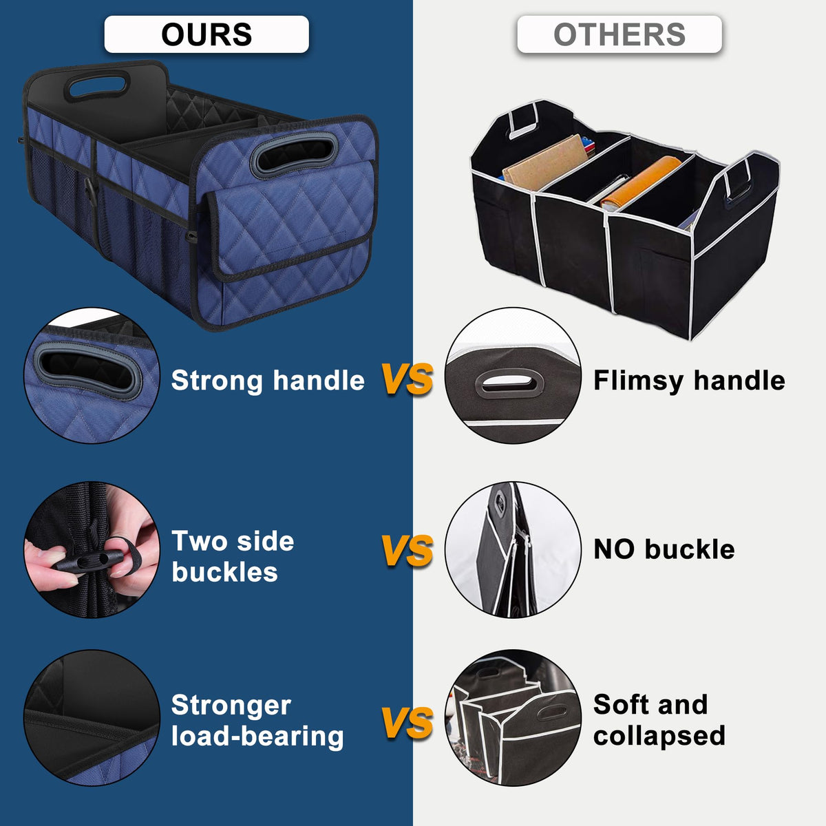 Deosk interior compartment close-up displaying organized storage benefit