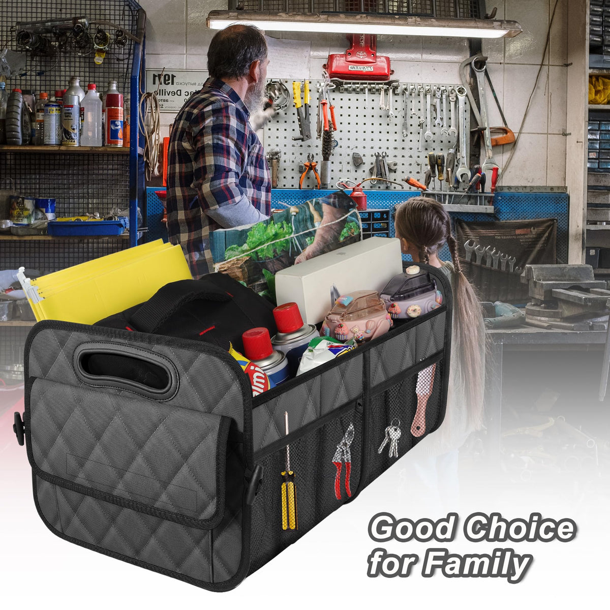 Deosk lifestyle garage storage setup showing versatile household use benefit
