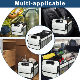 Deosk next to a car seat showing scale and fit for vehicle compatibility benefit