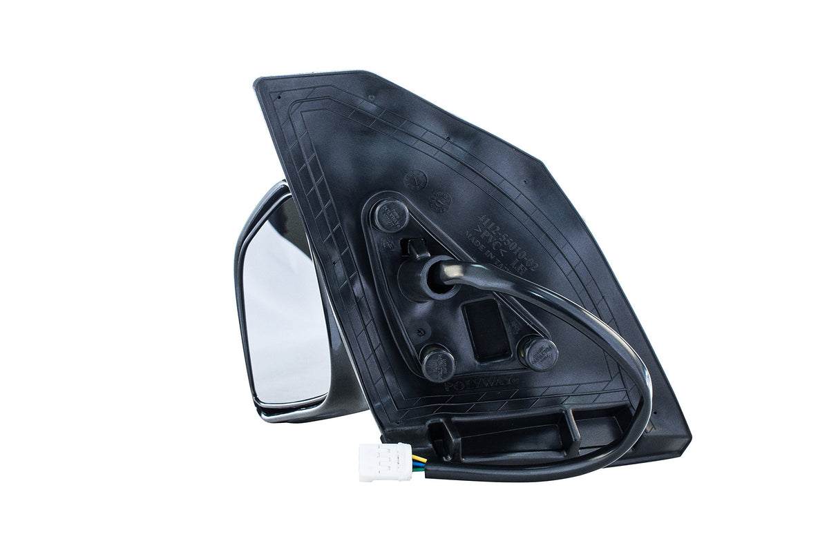 Dependable Direct close-up of mirror glass and housing demonstrating clear visibility