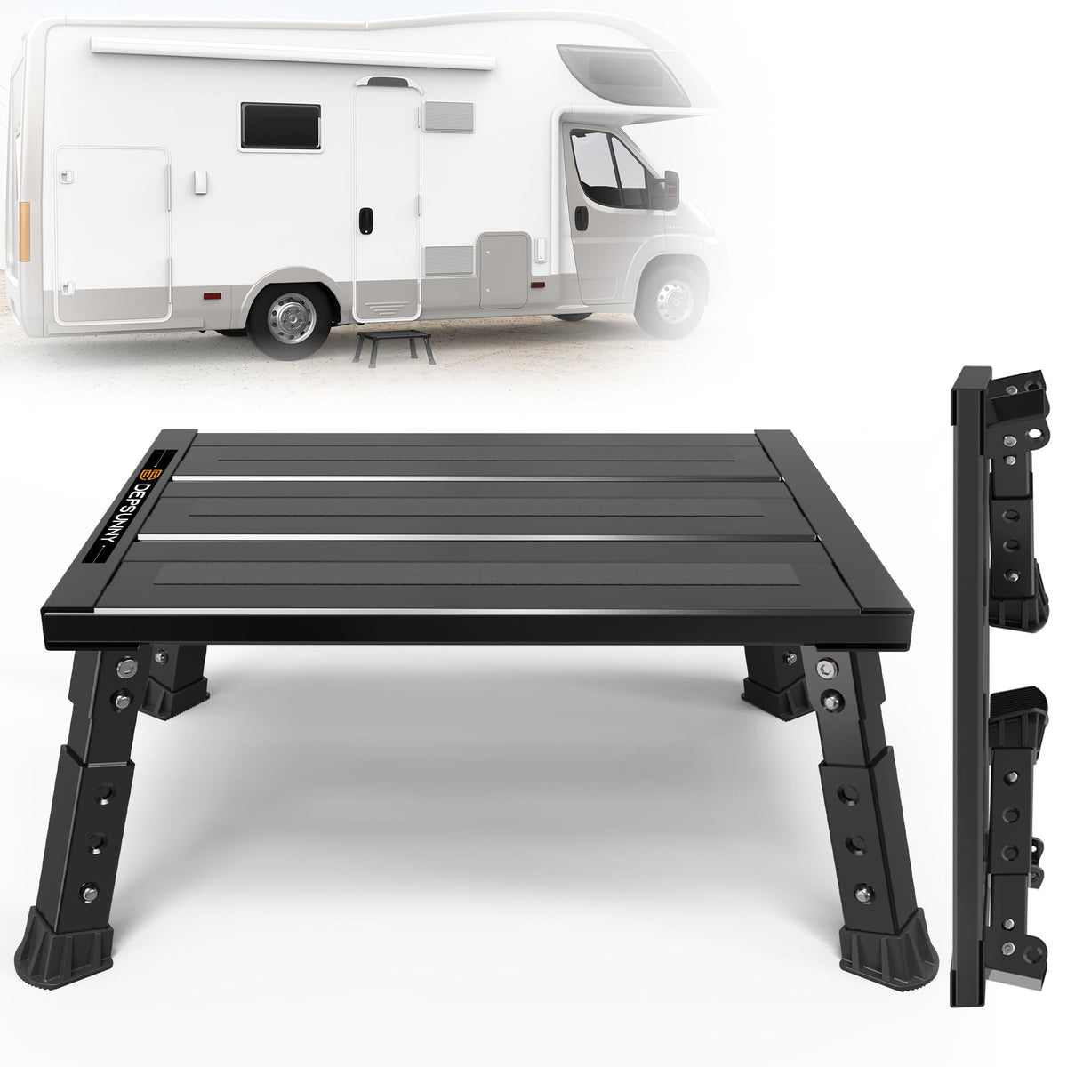 DEPSUNNY front view of wide platform showing stability and safe entry