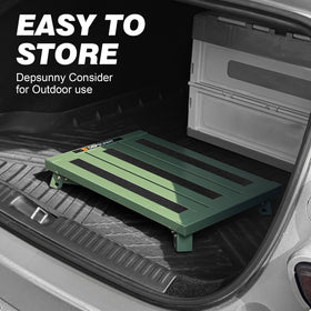 DEPSUNNY step in use at camper entry offering easier boarding benefit