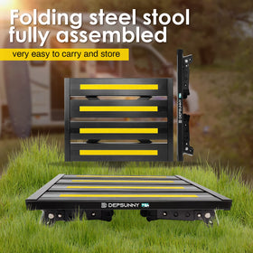 DEPSUNNY step stool in use at an RV entry for safer boarding benefit