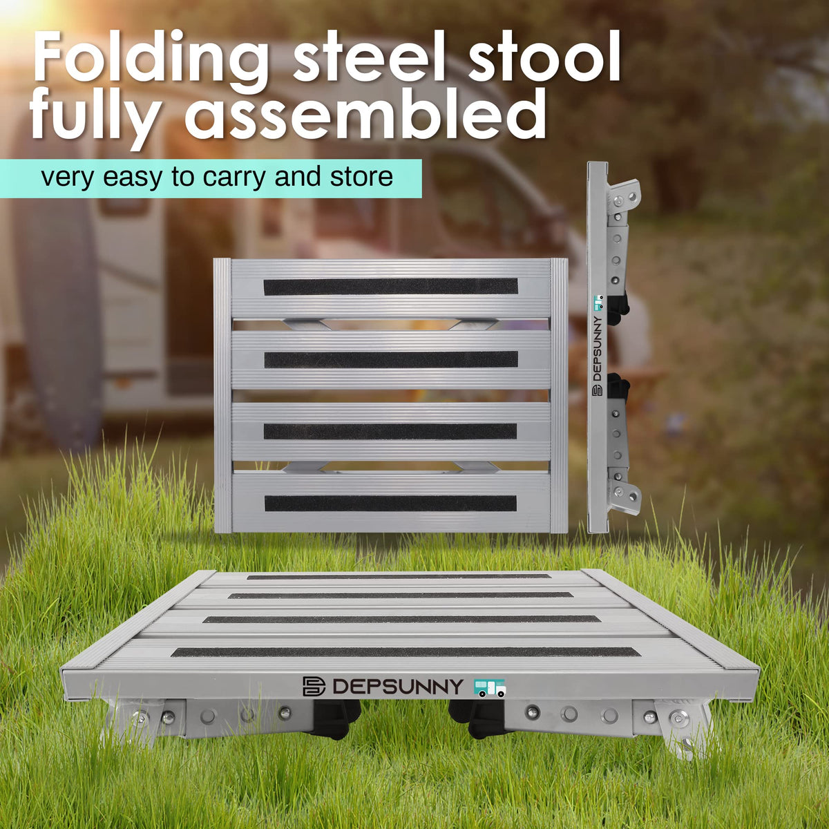 DEPSUNNY leg hinge and locking mechanism detail for reliable height setting