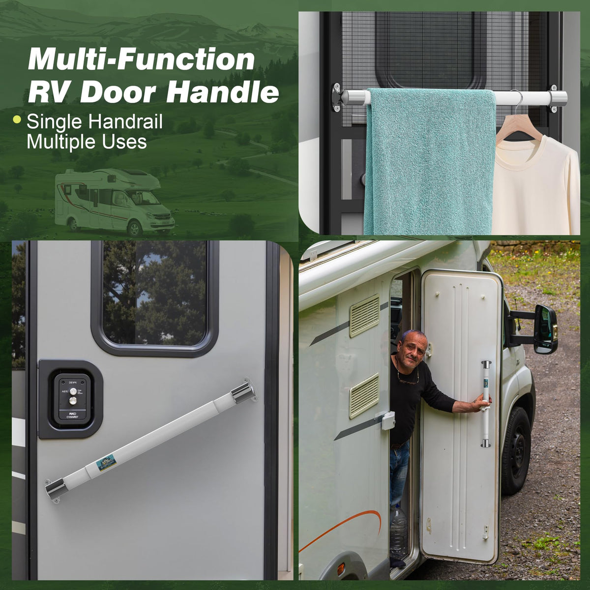 DEPSUNNY lifestyle shot of RV screen door open showing improved access