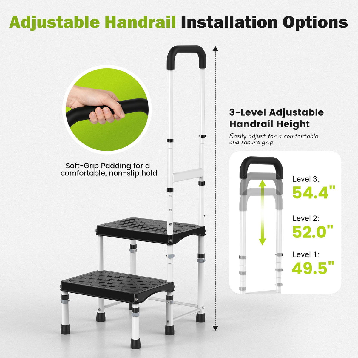 DEPSUNNY side profile on RV entry demonstrating stable step access