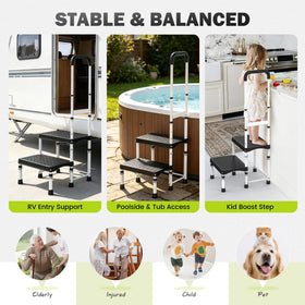 DEPSUNNY size comparison with person showing scale and portability benefits