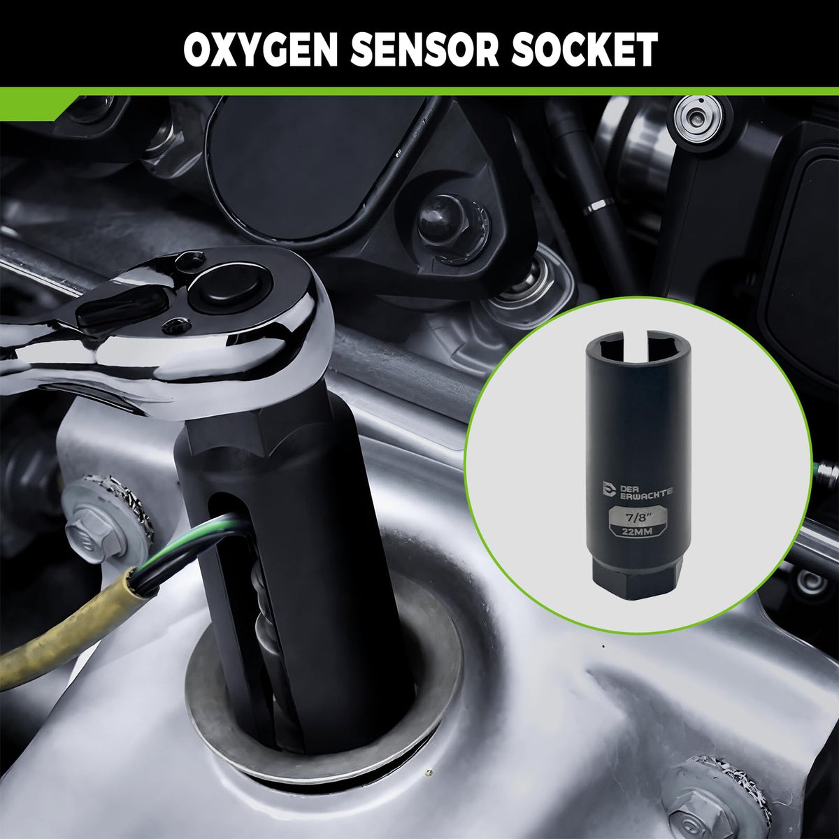Der Erwachte socket in use inside an engine bay to show access in tight sensor locations