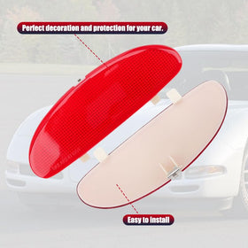 DERI reflector on open Corvette door in garage showing improved visibility benefit