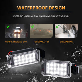 DERMOKA illuminated at night beside OEM showing brighter 6000K white benefit