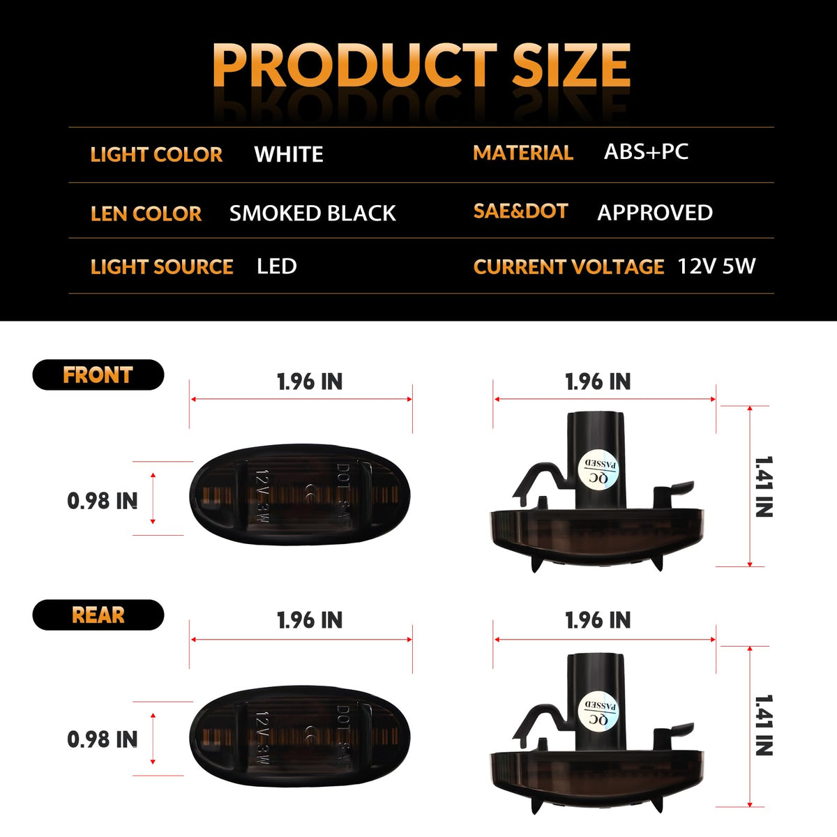 DERMOKA smoked lens in daylight reveals sleek finish and OEM-style appearance